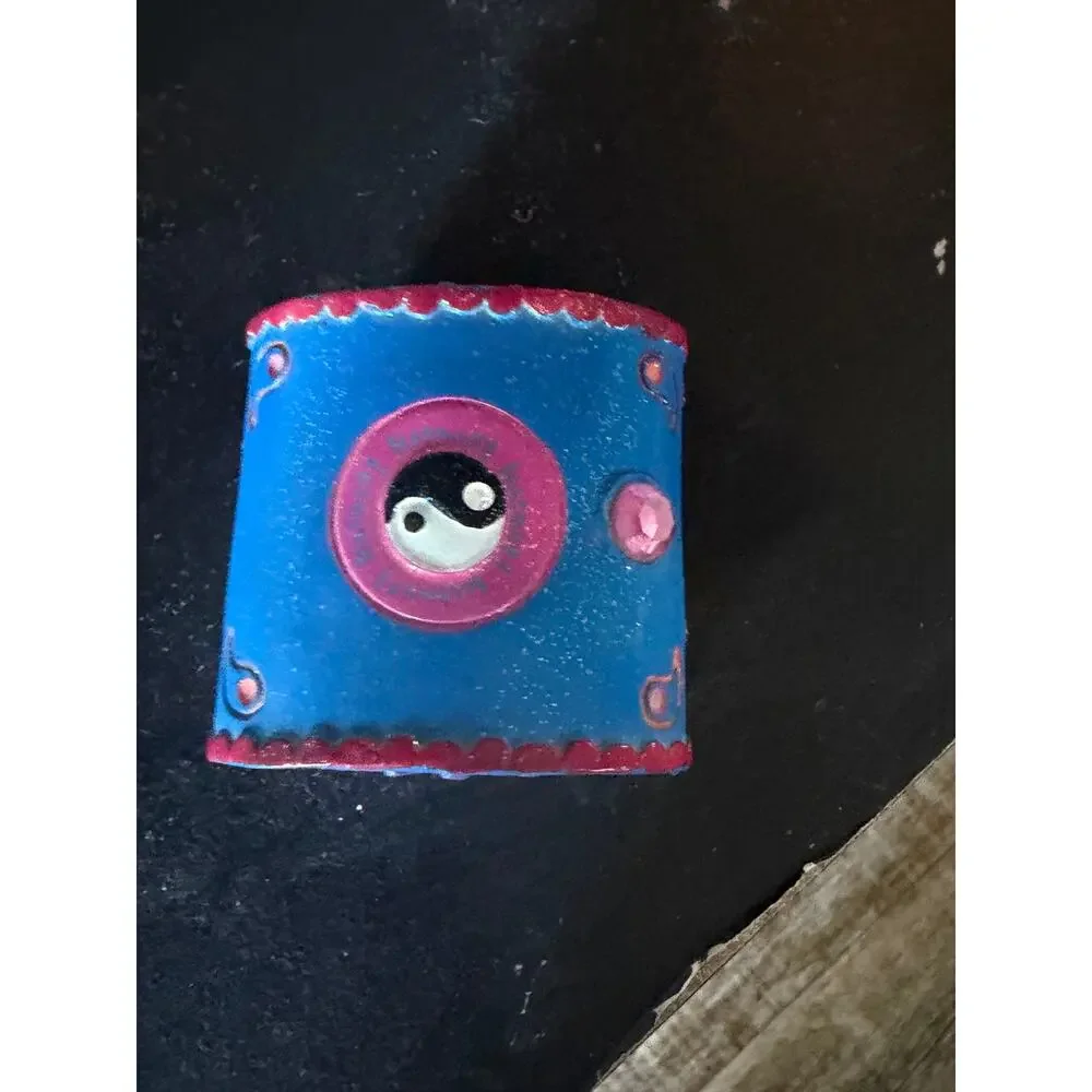Claire’s Y2K Trinket Box Peace Harmony Blue Treasure Box 2000 Q44